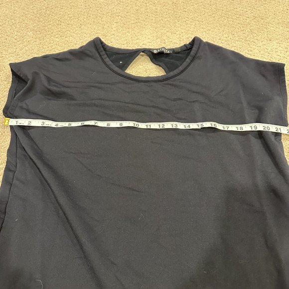 Athleta Dress Cocoon Black French Terry Knit Dolman Sleeve Mini Athleisure LARGE - Picture 5 of 9